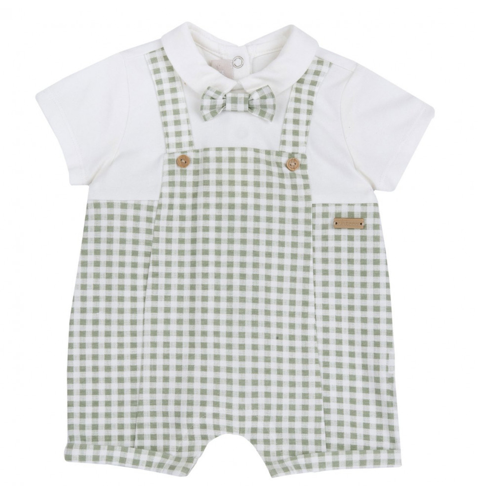 Pagliaccetto Chicco Neonato con papillon Verde Stampato 051349