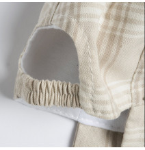 Cappello Chicco Neonato a quadretti con visiera Beige 016827