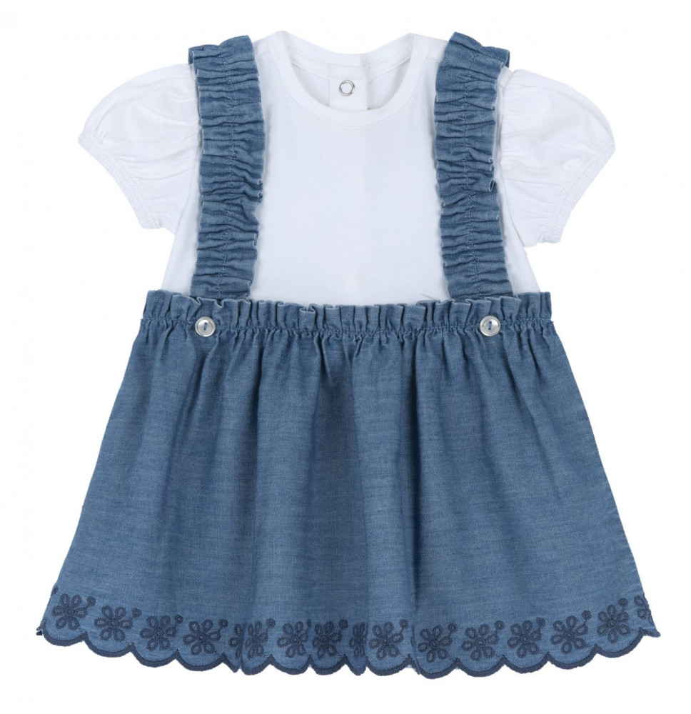 Vestito Chicco bimba effetto denim 016930