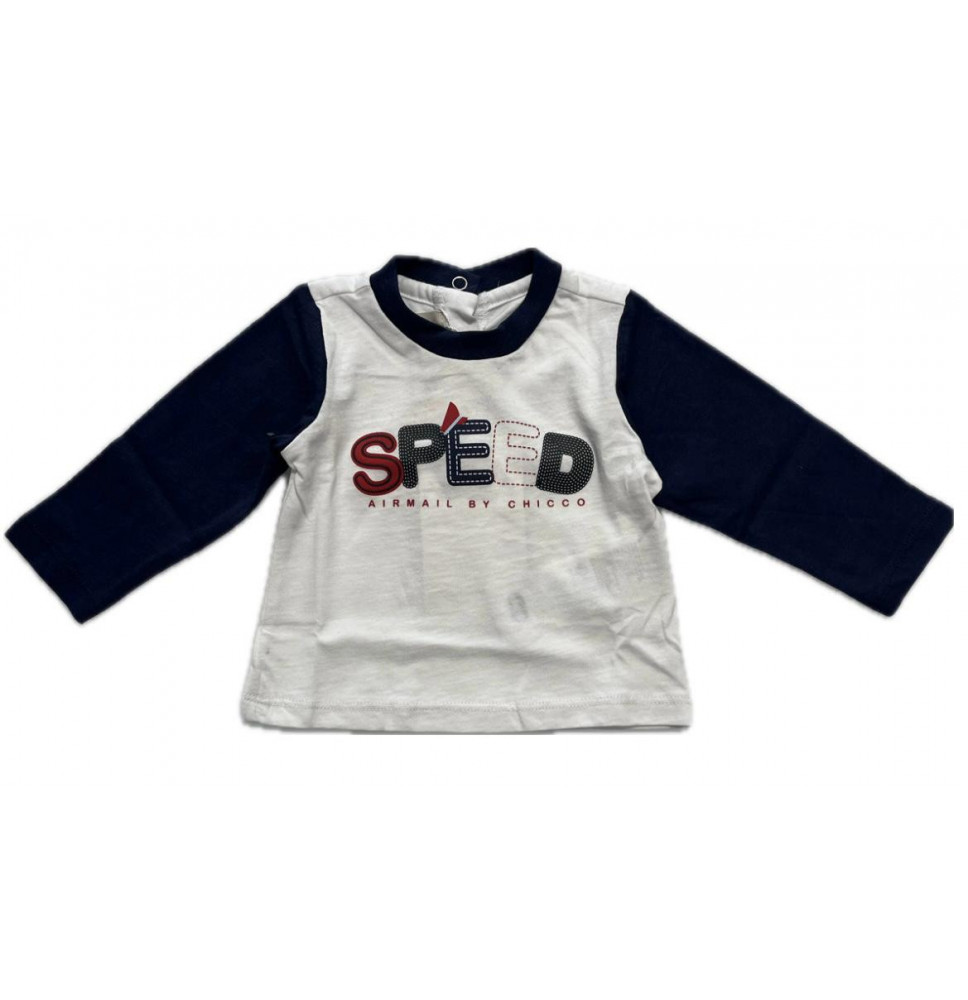 Maglietta Chicco Bimbo Bianca e Blu 016873