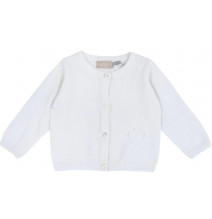 Cardigan in maglia di cotone Chicco Bimba Bianco 016839