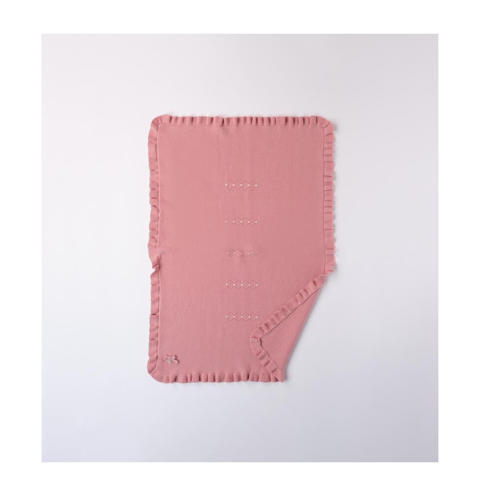 Coperta Minibanda Rosa cotone neonata 0053A35300