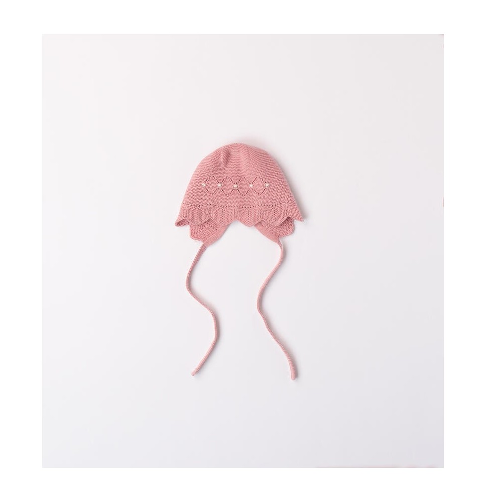 Cappellino Minibanda Rosa cotone neonata A350