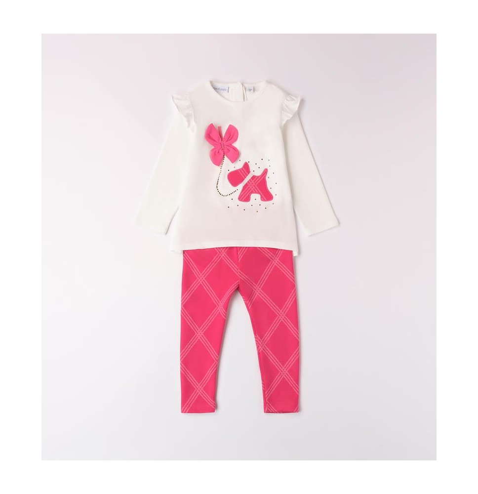 Completo Sarabanda Panna bambina leggings A302