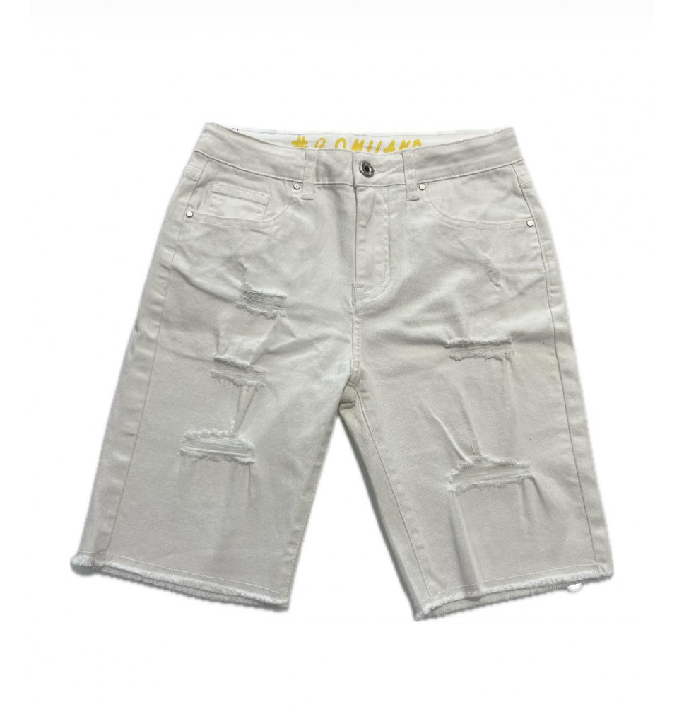 Pantalone corto 2.0 Milano Ragazzo in jeans Bianco J14
