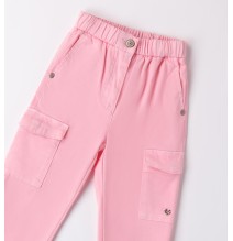 Pantaloni Sarabanda Rosa bambina elasticizzati A323