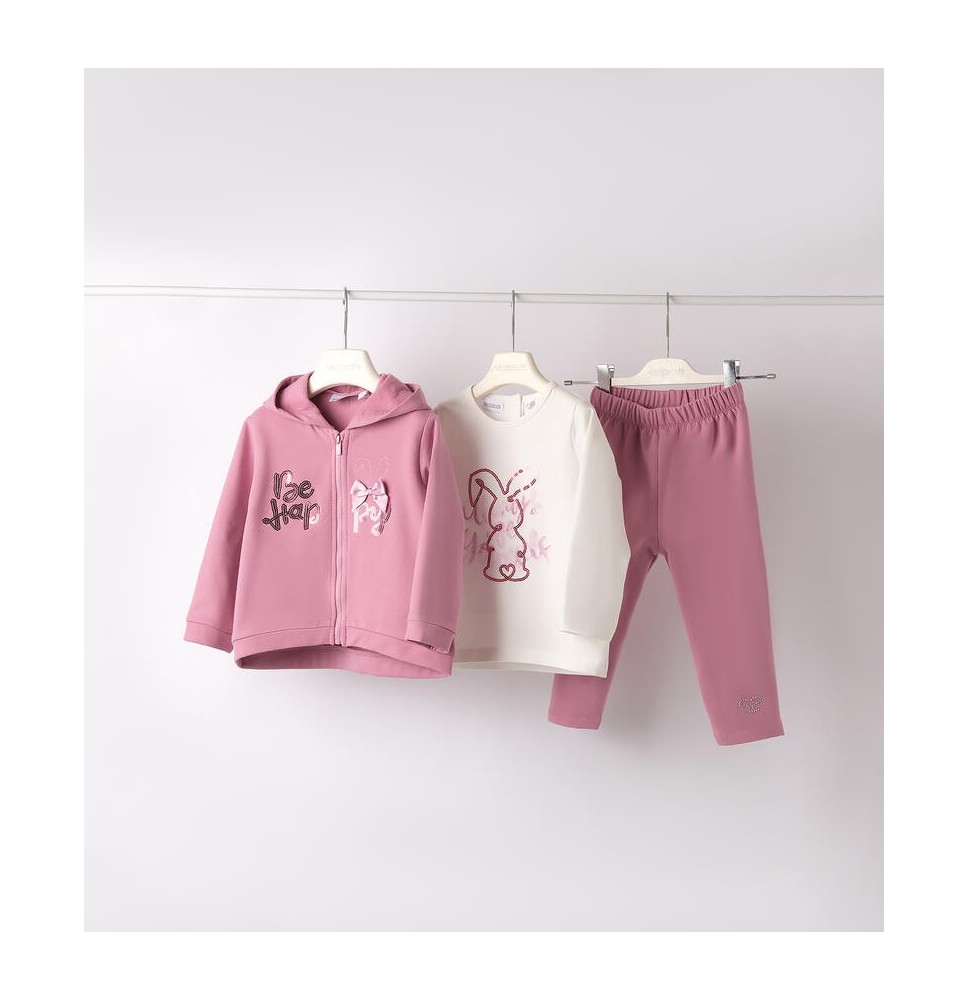 Completo Sarabanda Rosa bambina 3 pezzi  A352
