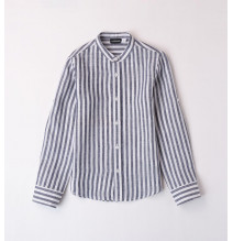 Camicia Sarabanda Ragazzo Bianca e Blu 8704