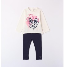 Completo Sarabanda Panna per bambina due pezzi A337
