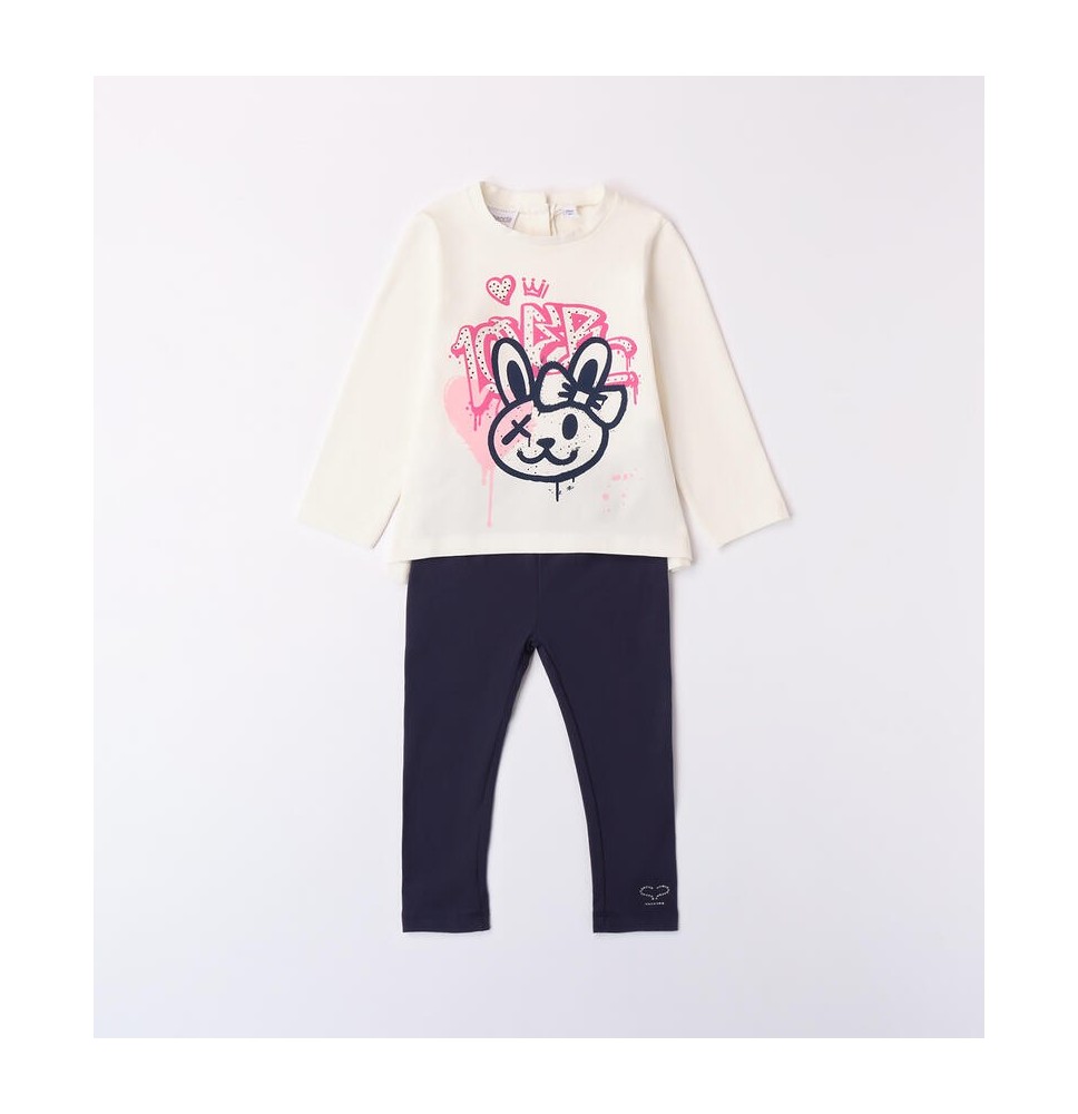 Completo Sarabanda Panna per bambina due pezzi 1040A337G1