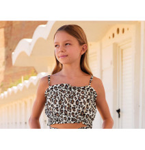 Top Sarabanda Ragazza Marrone e Nero B559