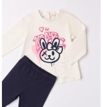 Completo Sarabanda Panna per bambina due pezzi A337