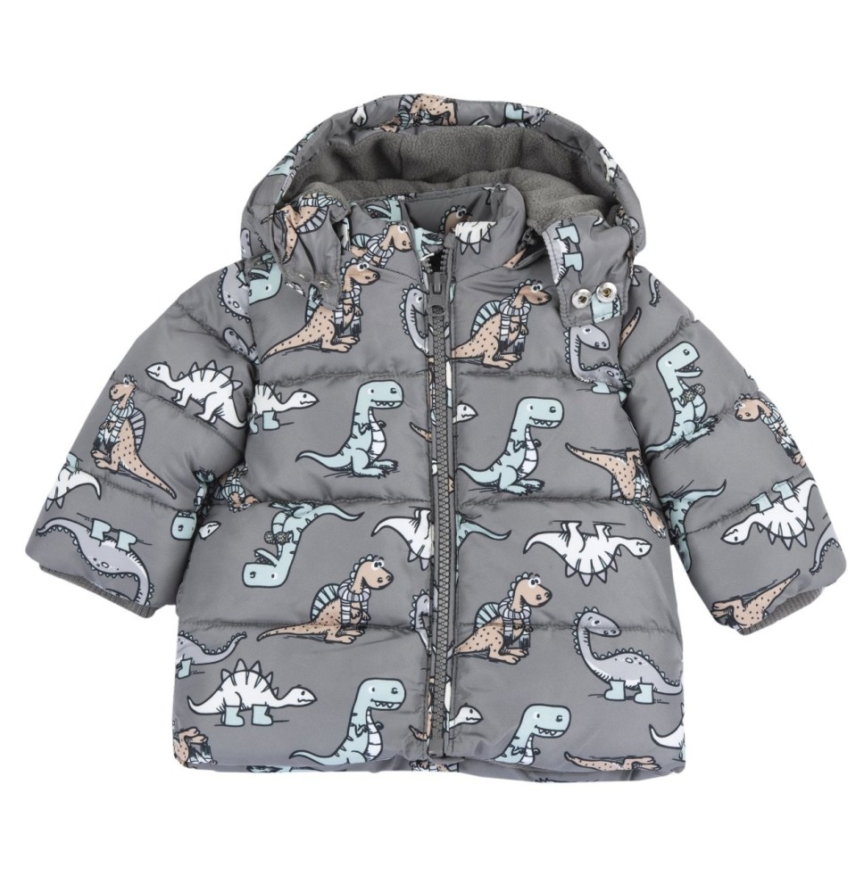 Giubbotto Chicco Grigio  fantasia con cappuccio staccabile 87846