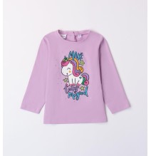 Maglietta Sarabanda Glicine bambina unicorno A355