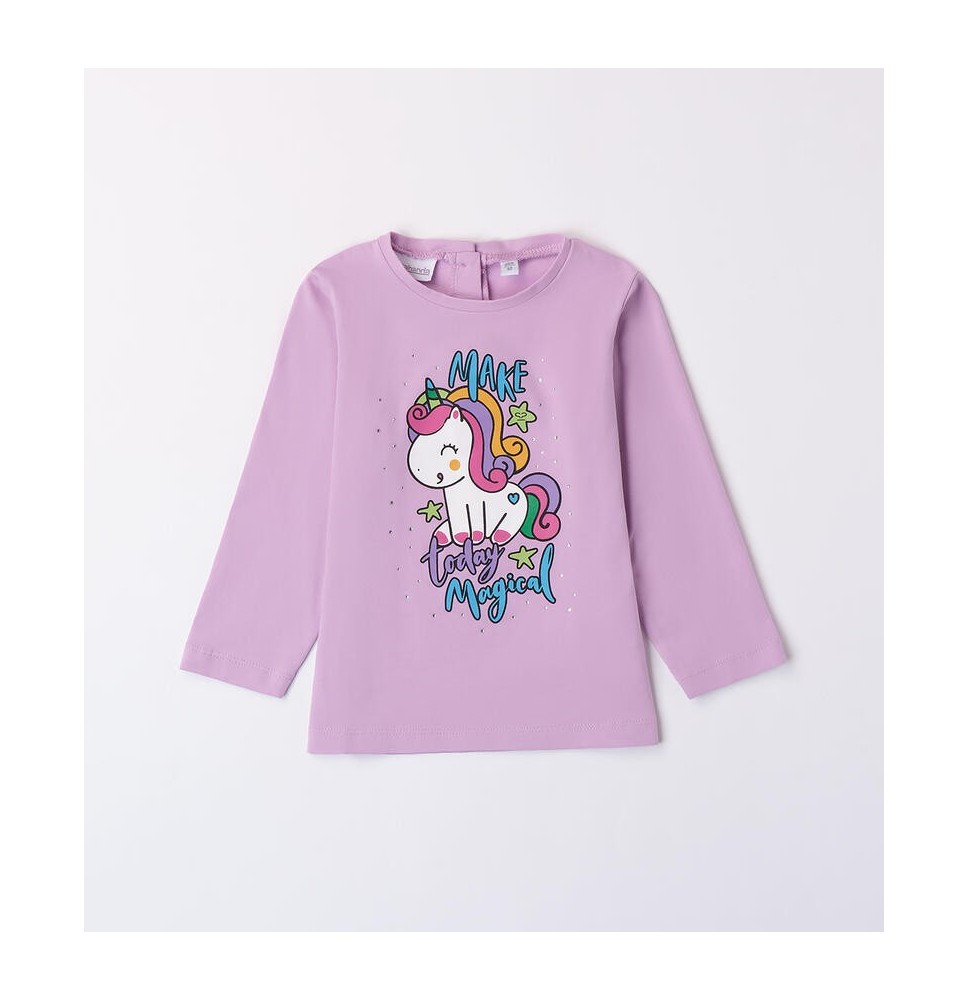 Maglietta Sarabanda Glicine bambina unicorno A355