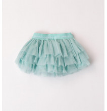 Gonna Tulle Minibanda Bimba Verde 8375