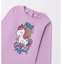 Maglietta Sarabanda Glicine bambina unicorno A355