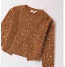 Maglione Sarabanda Marrone e Nera ragazza con pailettes  A778