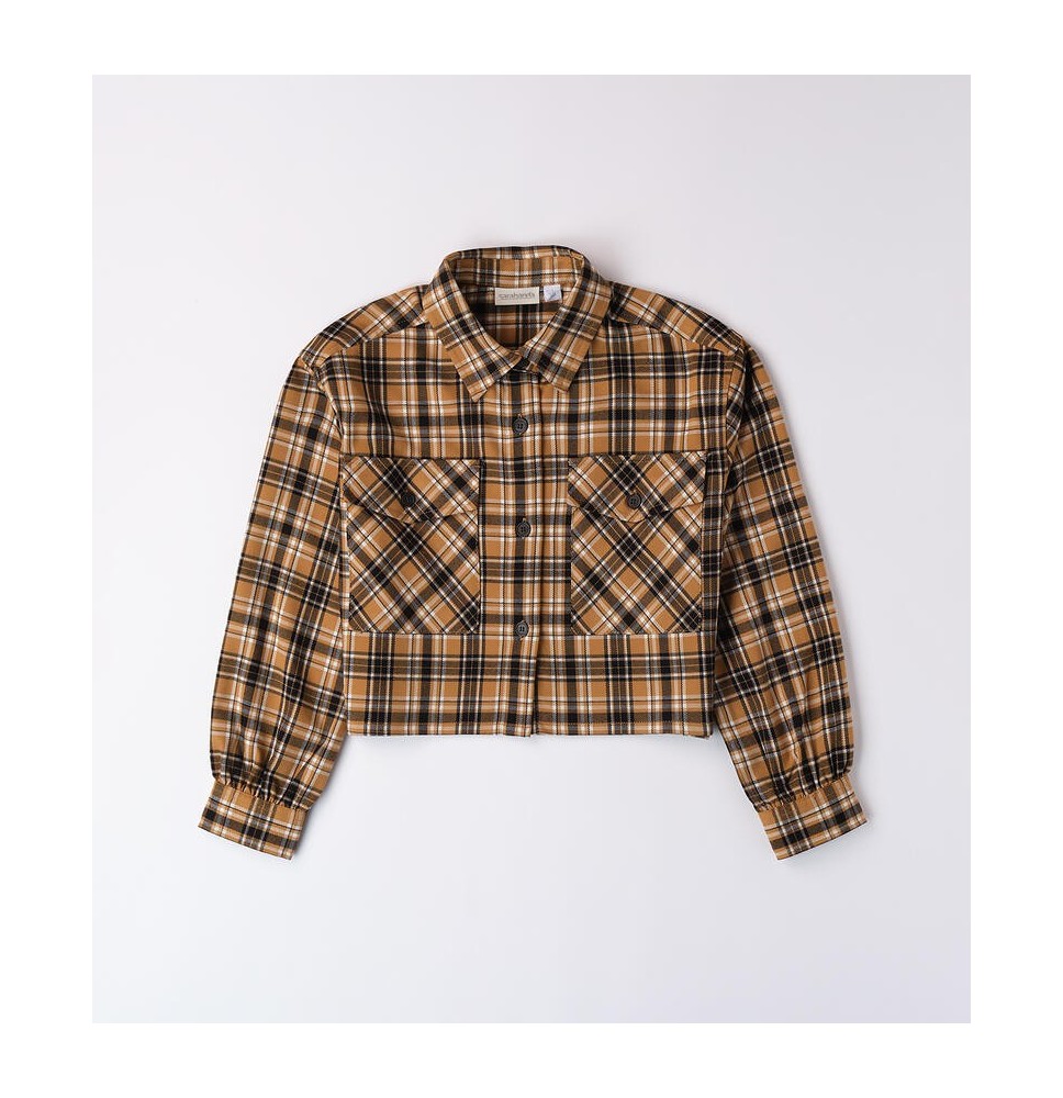 Camicia Sarabanda Marrone a quadri ragazza  A742