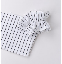 Top Sarabanda Ragazza Bianco a righe B510
