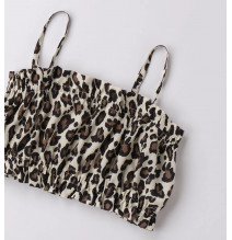 Top Sarabanda Ragazza Marrone e Nero B559