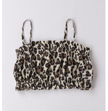 Top Sarabanda Ragazza Marrone e Nero B559