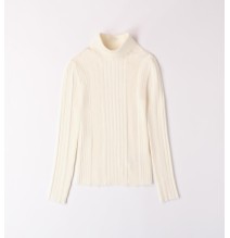 Maglione Sarabanda Panna collo alto ragazza  A771