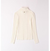 Maglione Sarabanda Panna collo alto ragazza  A771