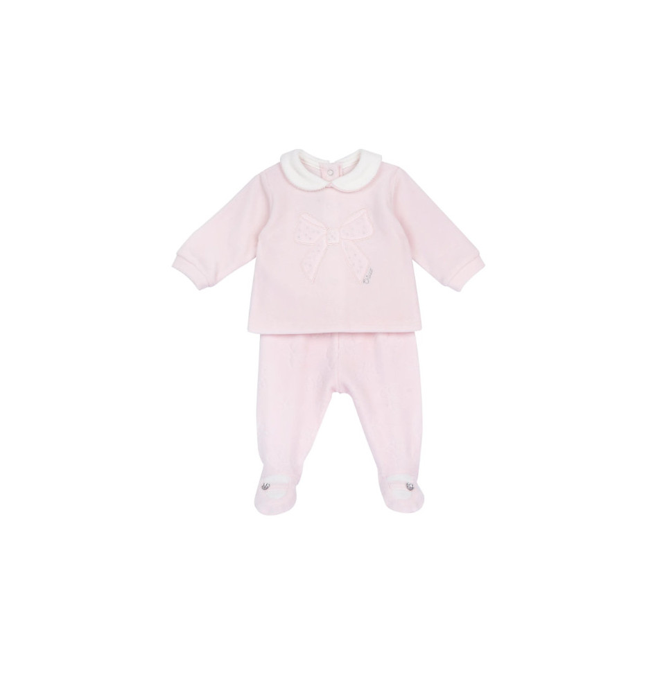 Tutina due Pezzi Neonata Rosa 100248