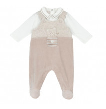 Salopette + Body Neonato Chicco Beige 100377