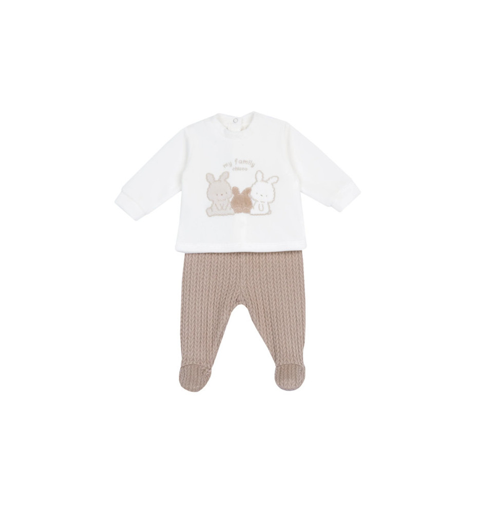 Tutina due Pezzi Unisex Chicco Bianca 100299