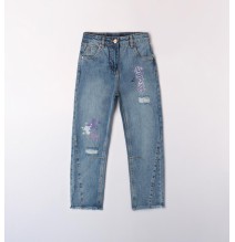 Jeans Sarabanda Blu ragazza con stampe A639