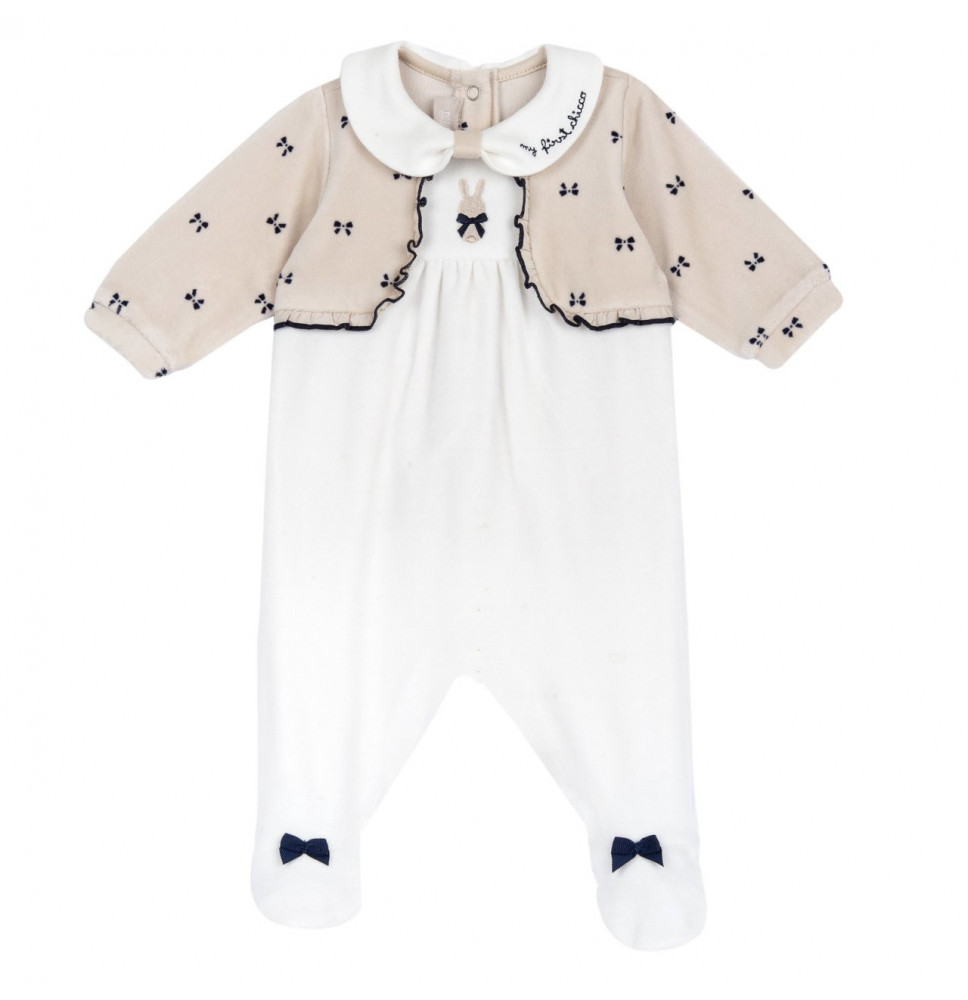 Tutina Neonata Chicco Bianca e Beige 100918