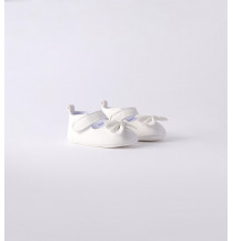 Scarpe Minibanda Cerimonia Neonata Bianche F364