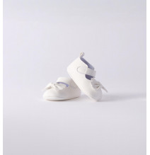 Scarpe Minibanda Cerimonia Neonata Bianche F364