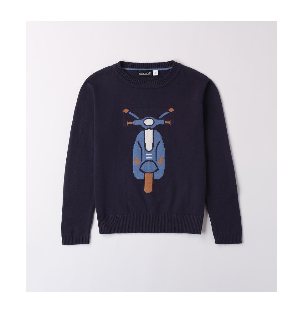 Maglia Sarabanda Blu bambino girocollo A100