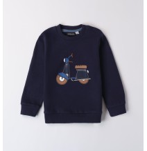 Felpa Sarabanda Blu bambino con vespa  A131