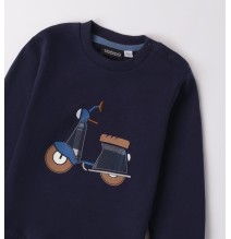 Felpa Sarabanda Blu bambino con vespa  A131