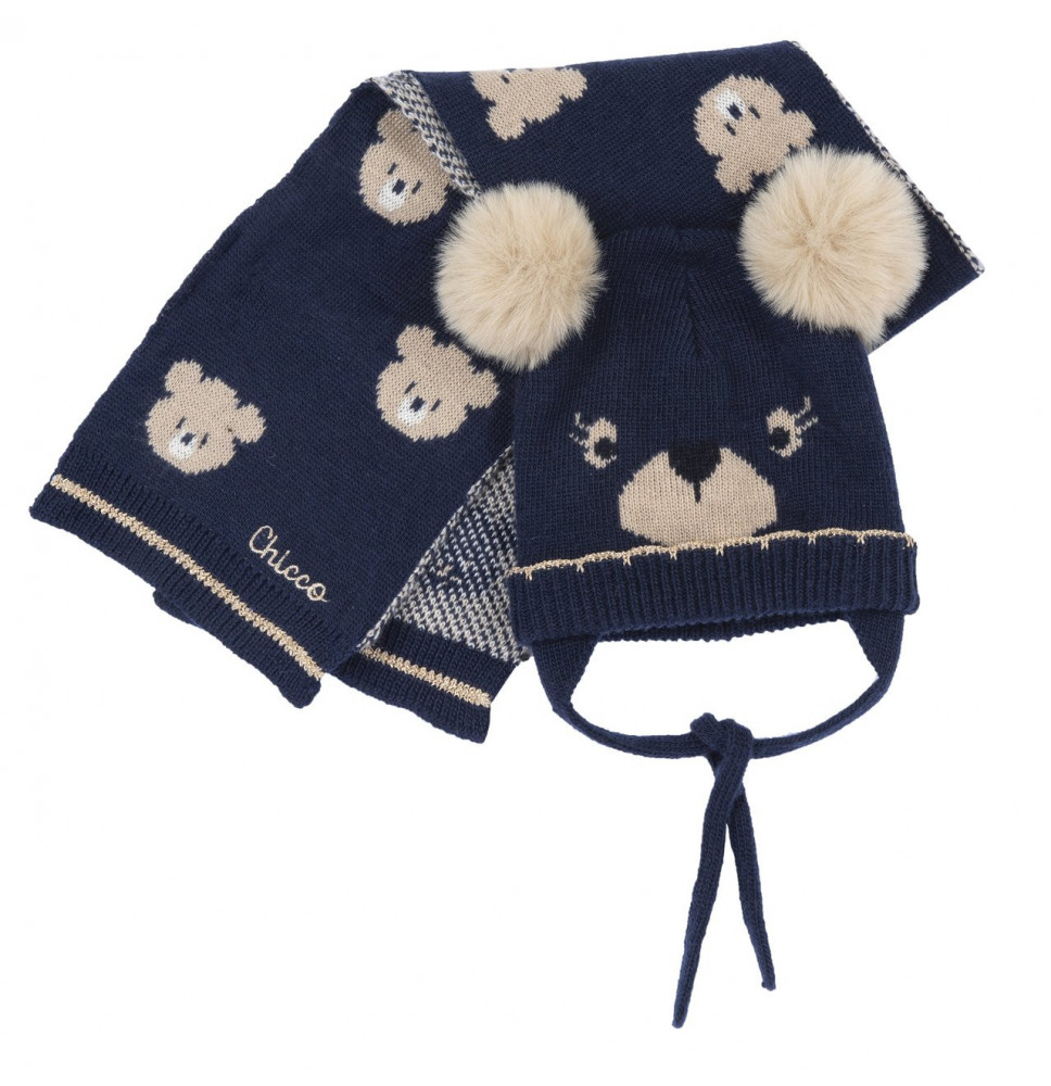 Set Chicco Sciarpa con cappello Bimba Blu 100536