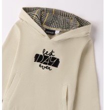 Felpa Sarabanda Beige con cappuccio bambino  A034