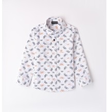 Camicia Sarabanda Bianca bambino stampa allover  A122