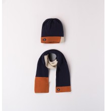 Cappello e sciarpa Sarabanda Blu  bambino A823