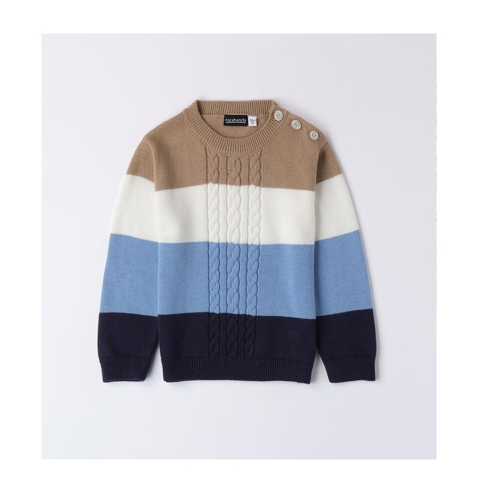 Maglione Sarabanda Blu a righe bambino A107