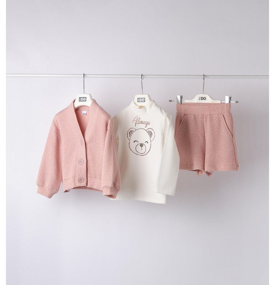 Completo 3 Pezzi  Ido Bimba Rosa F342